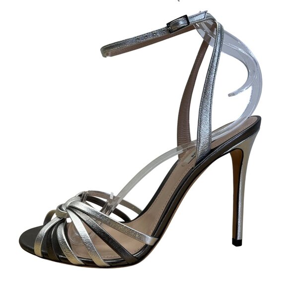 Giorgio Women’s Argento & Antracite Strappy Stiletto Heel Sandals Sz 8 US - Picture 3 of 14
